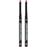 2x Rimmel London Lasting Finish Exaggerate Matita Labbra Automatica a Lunga Tenuta Colore 018 Rose Addiction - 2 Matite Labbr