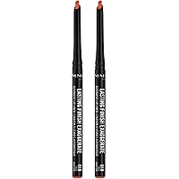 2x Rimmel London Lasting Finish Exaggerate Matita Labbra Automatica a Lunga Tenuta Colore 018 Rose Addiction - 2 Matite Labbr