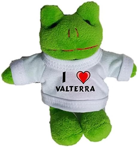 Frog Plush Keychain with I Love Valterra (first name/surname/nickname)