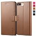 Produktbild iPhone 8 Plus Hülle, iPhone 7 Plus Lederhülle; TUCCH Handyhülle im Brieftasche-Stil für iPhone 8 Plus/7 Plus. Schutzhülle [Lebenslange Garantie] mit [aktualisierter TPU Innenschale] [Aufstellfunktion] [Kartenfach] [Magnetverschluss], Braun