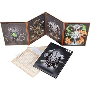 Hexers Game Master Screen – Dungeons and Dragons D&D DND DM Pathfinder RPG Role Playing Compatible – 4 Customizable Panels – Inserts Included That Slide into The Pouches – Dry Erase Tracker Sheet