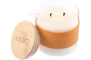 ANSOYER Vela de Aceite de Masaje - Vela de Loción Corporal de Lujo - Hidratante y Nutritiva para SPA en Casa (Whisky Bourbon Vainilla, 300g)