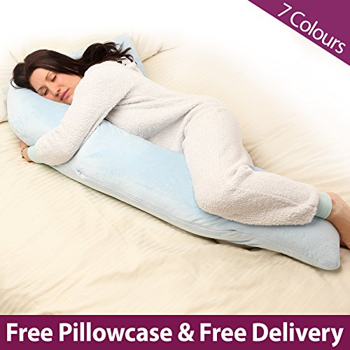 SnuggleUp! Exclusive - L-Shape Lavender Maternity Pillow (FREE BabySoft Pillowcase) FREE DELIVERY