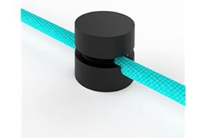 OASHISU 4 PZ Decentratore da Soffitto per Cavi Elettrici, Decentratore a Soffitto, Decentratore Lampadario, Gancio da Soffitto o Parete, Decentratore Cavo Elettrico, Fermacavo [NERO, plastica ABS]