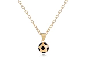 Ryaupy Doré Avec Pendentif en Forme de Ballon de Football Collier en Forme de Football en Acier Inoxydable, Cadeau de Football, Bijoux Pendentif pour Enfants Bijoux Unisexe Avec Chaîne