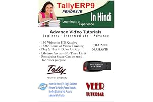Veer Tutorial TallyERP9 Basic to Advance Course (1 Pendrive, 130 HD Videos, 19 Hrs) in Hindi