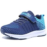  HOBlBEAR Hallenschuhe Kinder Turnschuhe Jungen Sport Schuhe Mädchen Kinderschuhe Sneaker Outdoor Laufschuhe für Unisex-Kinder, Blau, 25 EU