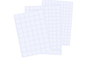 LEERSAO 311 Pezzi Tappi Coprivite Bianchi Adesivi Rotondo Autoadesivi per Fori, Mobili,Armadi,Scrivanie,Diametro 12mm,14mm，21mm