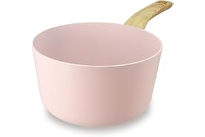 MENASTYL - Casserole 20cm avec revêtement antiadhésif céramique (Sans PFAS/Sans PTFE) tous feux dont induction - En Aluminium - Gamme Colorama - Rose - 6020925