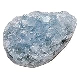 mookaitedecor Natural Celestite Healing Crystal Cluster,Reiki Gemstone Specimen Figurine Home Decor(approx 160-220g), Length 45-75mm / 1.77-2.95”