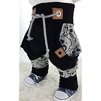 Kinder Pumphose + Tasche cool Skulls Totenkopf