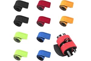 GIEEU 10 Stück Gurte für Angelruten, Rutengurte, elastische Gurte für Angelzubehör zum Schutz der Ruten, Bänder für Angelruten