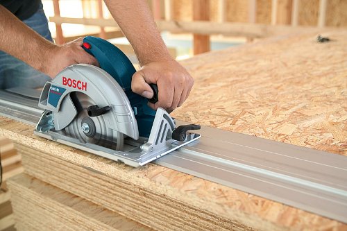 Bosch Professional GKS 65 Handkreissäge, 190 mm Sägeblatt-Ø, 30 mm Sägeblattbohrungs-Ø, 65 mm Schnitttiefe, HM-Sägeblatt, Parallelanschlag, Absaugadapter, 1.600 W, Karton - 6