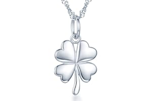 Unendlich U Collier de Couples, Pendentif en 925 argent, Tag Collier Pendentif, "Trèfle d'amour", collier femme homme (Peut être gravé les lettres)