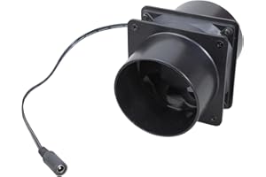 AMISENK 12V 8cm Inline Duct Fan Powerful Ventilation Exhaust Blower for Heating Cooling Boosters Tents Kitchen Bathroom Exhaust Fan