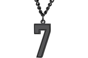 Supcare Edelstahl Zahlen Anhänger 0-999 Kette für Damen Herren Glückszahl Anhänger Personalisierte Halskette