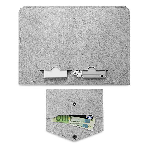 Cmxing Laptop Tasche f  r 13 3 Zoll Macbook Air  Pro Retina 12 9 Zoll iPad Pro Filz Sleeve H  lle Ultrabook  13 3 Zoll Grau  Grau 