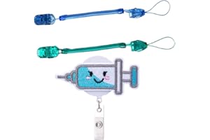 GUILUC Porta Tijeras Enfermería, Porta Tarjetas Identificativas, 2 Cuelga Tijeras + 1 Colgante Retráctil, Clip Sujetador Para No Olvidar Tijeras, Colgante Tarjeta Identificativa, Lanyard Enfermera, Tcae