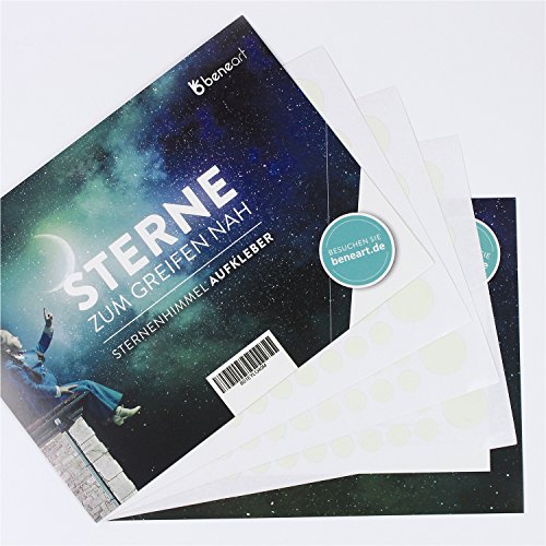 beneart® Leuchtpunkte für Sternenhimmel – 276 Stück – Leuchtsterne – Wandtattoo Punkte – Aufkleber – Sternenhimmel für Kinderzimmer & Schlafzimmer (fluoreszierender Wandsticker, leuchtet im Dunkeln) - 5
