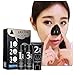 Blackhead Removal LuckyFine Face Nose Mask Blackhead Acne Removal Activated Carbon 3 Steps Set