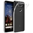 Zubitech Google Pixel 3a Clear Case Soft Flexible Silicone TPU Shockproof Transparent Rubber Back Cover Compatible for Google Pixel 3a