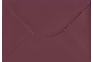 COLOUR CRAFT PREMIUM ENVELOPES Dark Burgundy Red 162mm x 229mm 120gsm Gummed C5/A5 Sized Envelope (Pack of 50)