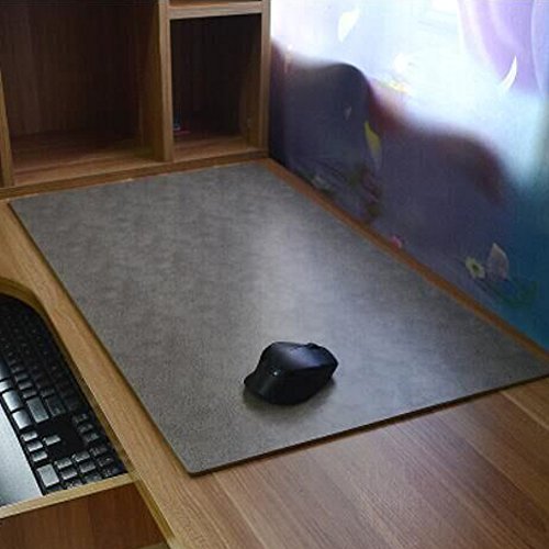 Kupx Schreibtischunterlage für Computermonitor und Maus, Leder, 71,1 x 38,1 x 0,5 cm, Schwarz - 4