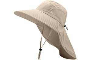 EIROVYA Cappello Uomo Estivo,Cappellino Anti UV Uomo,Cappello da Sole Donna,UPF 50+,Cappello da Pescatore,Cappello Tesa Larga,Ampia Protezione del Collo