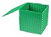 Produktbild Strictly Briks The Cube - Baustein-Set mit Aufbewahrungsbox - 6 steckbare doppelseitige Platten mit großen & kleinen Noppen - kompatibel mit Allen großen Marken - 16,5 x 16,5 x 16,5 cm - Grün