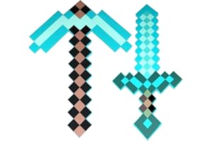 YCVBCY Pixel Spada Giocattoli per Bambini Strumento del Videogioco Giocattolo piccone per Bambini Tema Cartone Animato Pixel Spada di Pietra per Il Gioco di Ruolo Regali per Ragazze e Ragazzi