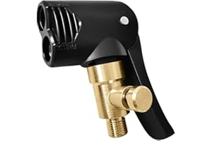 HUSALSEA Dual Head Bike Valve Adapter, Bicycle Pump Adapter, Car Valve Adapter Tyre Valve Air Pump Clip, Air Pump Thread Nozzle Adapter for Cars Bicycles Motorcycles