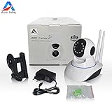 Auto Safety 720P IP Kamera Wlan Überwachungskamera P2P Pan/Tilt 2 Wege Audio Baby Monitor 3.6mm 11 IR LED Nachtsicht CCTV Sicherheitskamera IP Cam Bewegungalarm Email Alarm EU&UK Stecker [Dual Antenne]