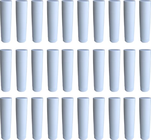 30 Lippenstift-Hülsen weiß, leer, zum Selbstbefüllen - MADE IN GERMANY