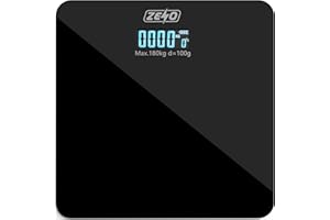 ZENO Digital Bathroom Scales | Accurate Weight Scales with LED Display | Easy To Use | Black