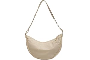 Micmores Crossbody Bags for Women Men, Nylon Crescent Hobo Bags Hobos Sling Purse with Adjustable Strap Solid Color Chest Bag Shoulder Bag for School Travel Hiking Daily