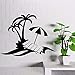 Produktbild nkfrjz Vinyl Aufkleber Palm Beach Vacations Relax Wandaufkleber Home Decoration Tropical Style Decor Fenster am Strand Kunstwand 42x32cm