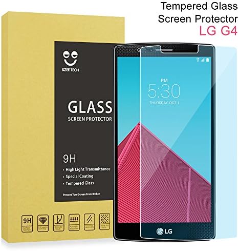 Premium Tempered Glass Screen Protector for LG G4 High Defintion Screen Film,Anti Scratches/Bubble-Free/Fingerprint Free 9H for LG G4[Transparent]