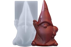 XNSHUN Weihnachten Zwerg 3D Kerzenform Silikonform Silikon Kerzen Formen Gießen, DIY Handgemachte Kerzen Gießform 3D Weihnachten Candle Silikonformen, Kerzen Seifenform Für Handarbeit Ornamente Duftkerze