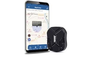 TKMARS Mini GPS Tracker con App,GPS Tracker per Auto Allarme di Emergenza,Localizzatore GPS in Tempo Reale SOS Posizionamento in Tempo Reale Tracker GPS Oggetti di Valore Bici