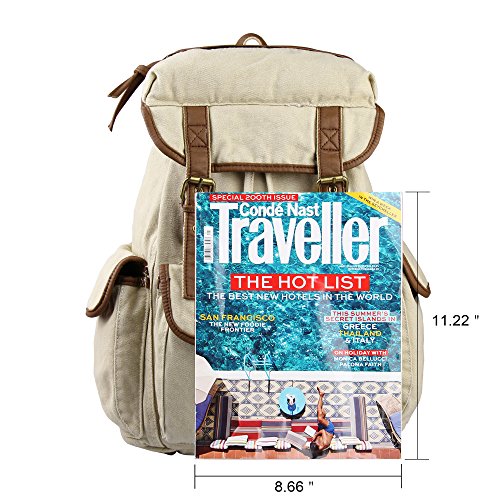Veevan Vintage Schule Segeltuch Rucksack - 9