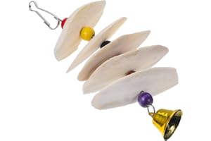 VILLCASE Perroquet Jouets À Mâcher Oiseau Jouet Os De Seiche Bec Molaire Jouet Cage Jouets Suspendus avec Bell pour Gris Africains Conure Eclectus Perruches Perruche Calopsitte