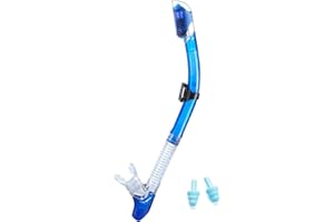 Supertrip Adults Dry Snorkel with Top Dry Valve and Comfortable Mouthpiece for Scuba Diving Freediving Snorkeling
