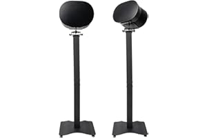 shinar Metalowy stojak na głośniki, kompatybilny z SONOS Era 300 z regulacją obrotu do 360° / nachylenie -70° / + 70°, stojak podłogowy do Sonos Era 300 (czarny)