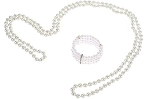 BESTOYARD Années 1920 Collier de Perles et Bracelet Vintage Costume Bijoux Long Collier Fashion Pearls Accessoires de Cosplay pour Femmes