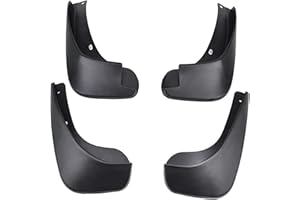 NOLLAM 4-teilige Auto Schmutzfänger für Jeep Compass 2017-2022, Schwarz, Kotflügel Spritzschutz Protektoren, Kunststoff & Gummi, Front & Rear