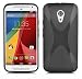Produktbild Lenovo (Motorola) G2 Silikonhülle in SCHWARZ von Cadorabo - X-Line Design TPU Schutzhülle für G2 – Handyhülle Bumper Case Backcover in OXID SCHWARZ