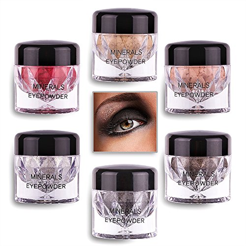 VALUE MAKERS® Professionelle Lidschatten-Pigmente in 6 verschiedenen Farben / Glitzer-Pigmente für das Augen-Make-Up