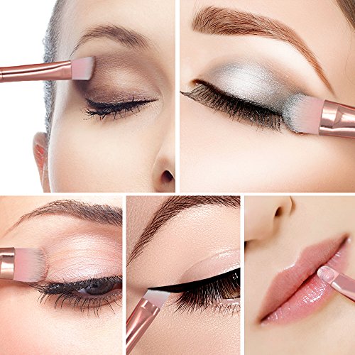Make Up Pinsel Set, Becoyou 5 Stück Professionelle Augenpinsel Schmink Pinsel Set Augenbrauen Lidschatten Eyeliner Kosmetik Pinsel (Rosa) - 3