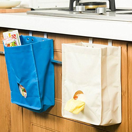 Preisvergleich Produktbild Küchenschrank Müll hängen Aufbewahrungstasche Home Badezimmer Halter Veranstalter -Tasche Tür zurück Müllsäcke sammeln- Nehmen Sie die Tasche Hängetasche Zurück Trümmer Finishing Box Oxford Tuch