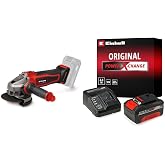 Einhell TE-AG 18/125-2 Li - Solo, Ak&uuml;l&uuml; Avu&ccedil; Taşlama + Einhell 18V 4,0 Ah PXC Starter Kit, Ak&uuml; &amp; Şarj Cihazı